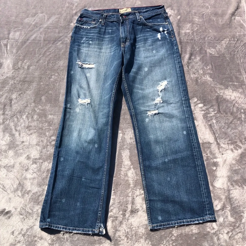 BKE Jeans Buckle Mens 34 Regular Marshall 67 Straight Leg Distressed Denim